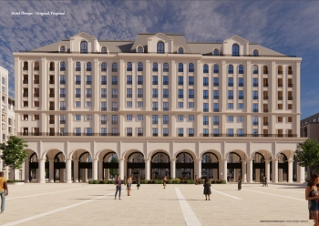 Naxçıvan şəhəri, Heydər Əliyev prospekti, 21A ünvanında tikintisi nəzərdə tutulan 7 mərtəbəli otel binası